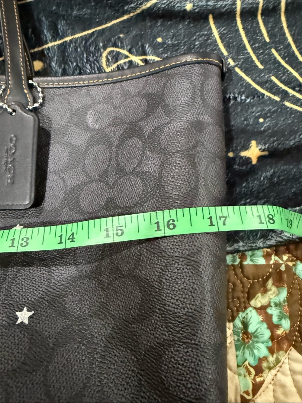 Coach City Tote in Signature Canvas Halloween-themed cat graphic NWT - Picture 6 of 8